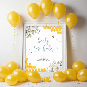 Summer Honey Bee Baby Shower Books For Baby Poster