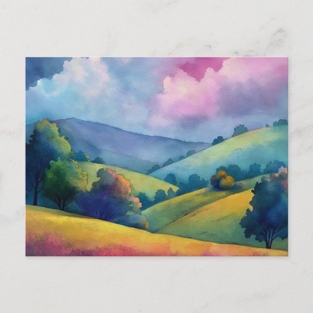 Summer    House Postcard Watercolor (Front)