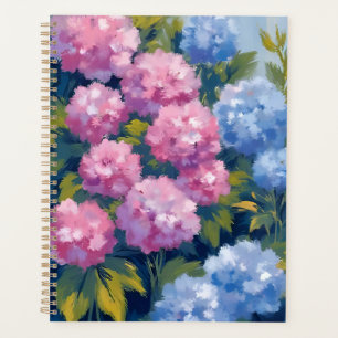 Summer Hydrangeas Pink & Blue Coastal Flowers Planner