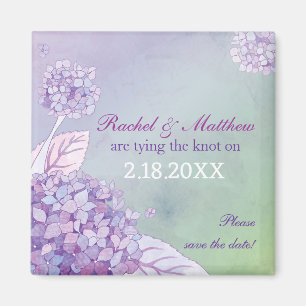 Summer Hydrangeas Wedding Save the Date Magnet