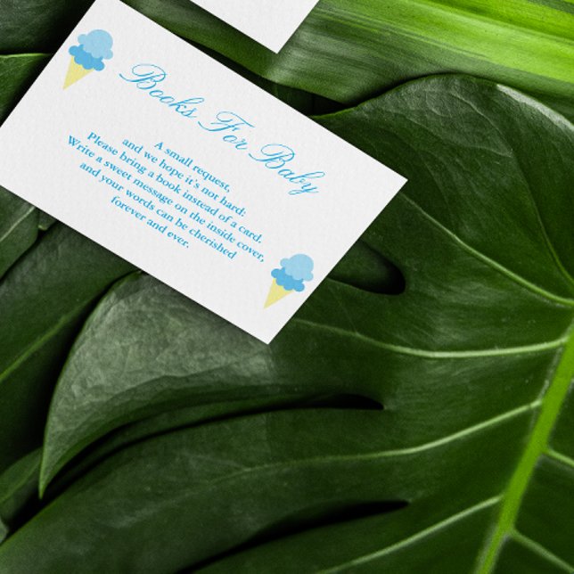 Summer Ice Cream Baby Shower Books For Baby Card (Creator Uploaded)