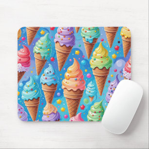 Summer Ice Cream Cone Collection Mouse Pad