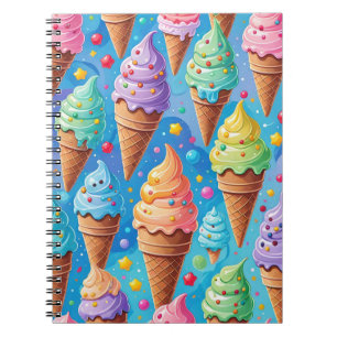 Summer Ice Cream Cone Collection Notebook
