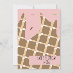 Summer Ice Cream Cone Dripping Pattern Birthday