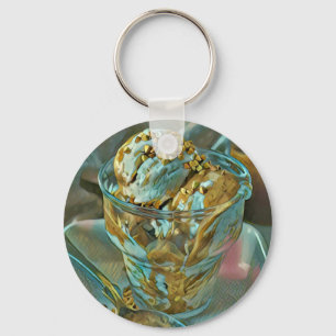 Summer ice cream cone key ring