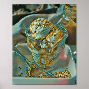 Summer ice cream cone poster