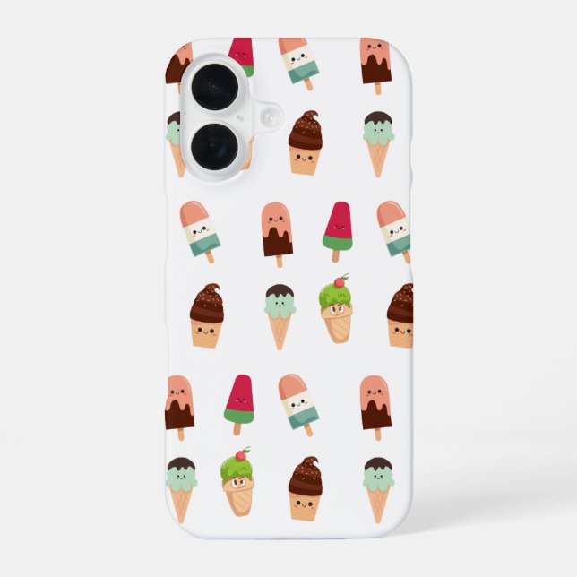 summer ice cream iPhone 16 case (Back)