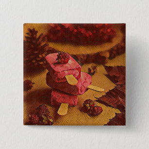 Summer ice cream lovers 15 cm square badge