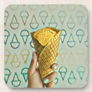 Summer ice cream lovers coaster