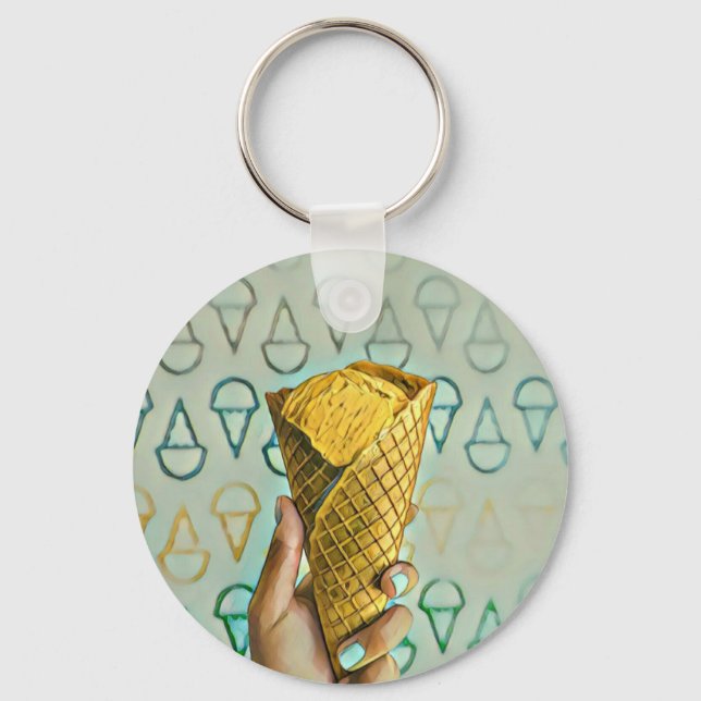 Summer ice cream lovers key ring (Front)