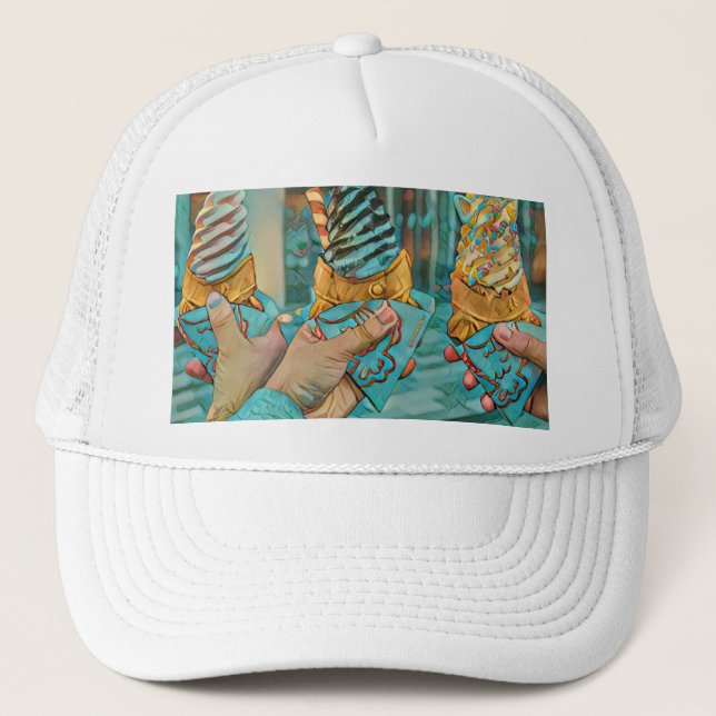 Summer ice cream lovers trucker hat (Front)