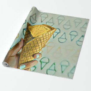 Summer ice cream lovers wrapping paper