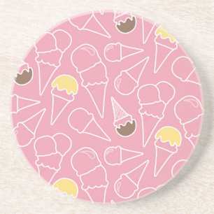 Summer Ice Cream Pattern Coaster