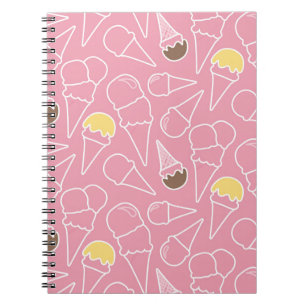 Summer Ice Cream Pattern Notebook