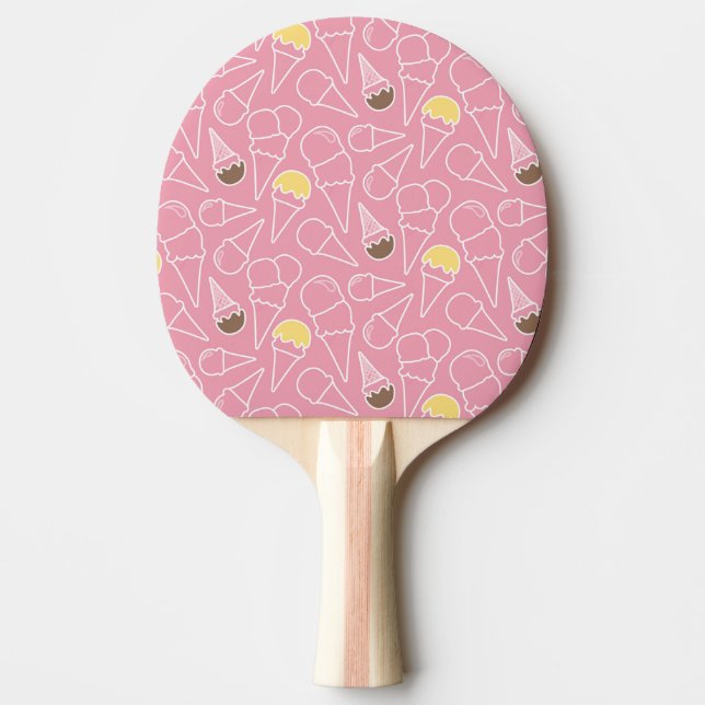 Summer Ice Cream Pattern Ping Pong Paddle (Front)