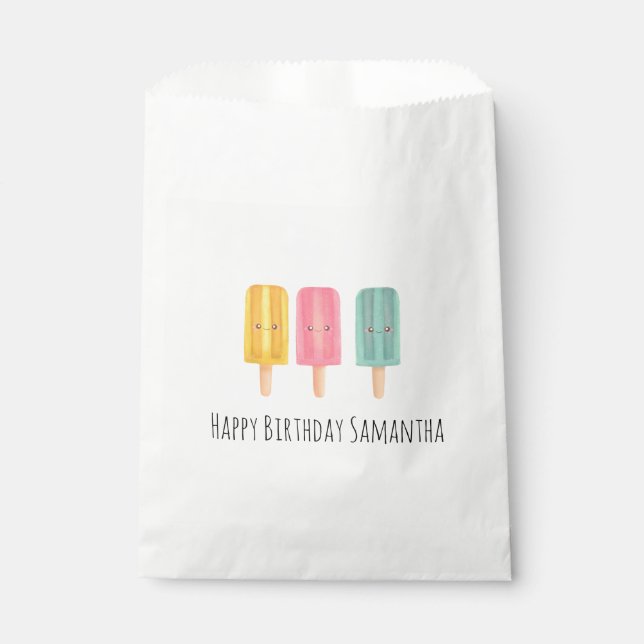 Summer Ice Cream Sticks Favour Bag (Front)