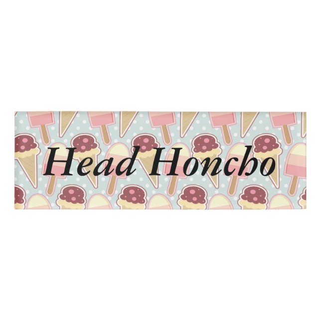 Summer Ice Creams Name Tag (Front)