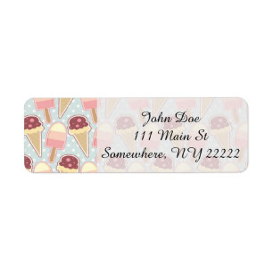 Summer Ice Creams Return Address Label