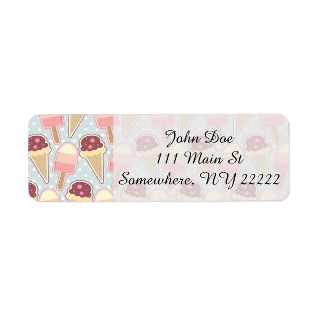 Summer Ice Creams Return Address Label (Front)