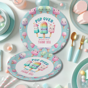 Summer Ice Pop Popsicle Ice Cream Birthday Kids Paper Plate