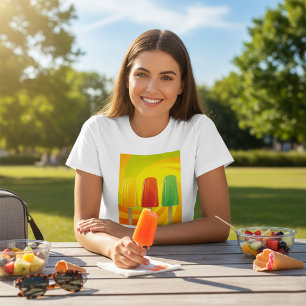 Summer Ice Pops Trio Bright Popsicles T-Shirt