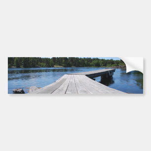 Summer idyll on a lonely Swedish fjord Bumper Sticker