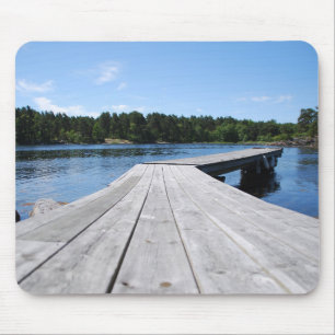 Summer idyll on a lonely Swedish fjord Mouse Pad