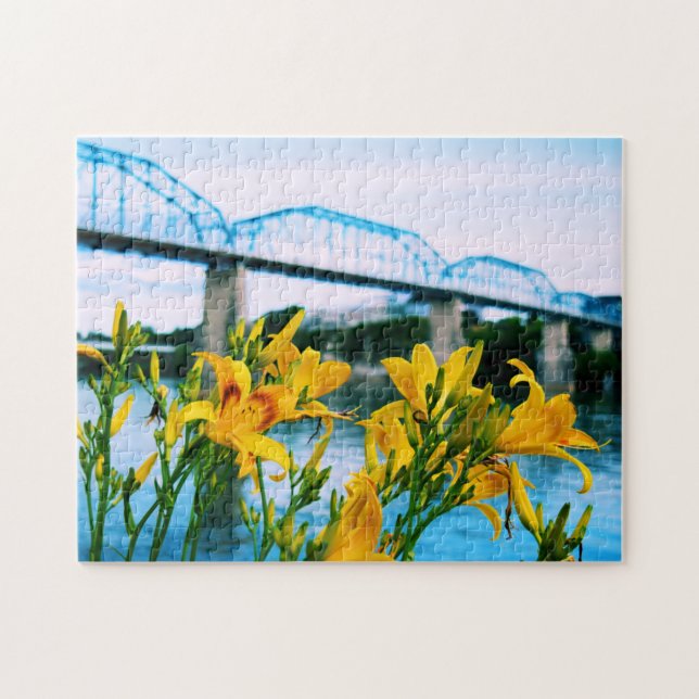 Summer in Chattanooga - Walnut Street Bridge 11x14 Jigsaw Puzzle (Horizontal)