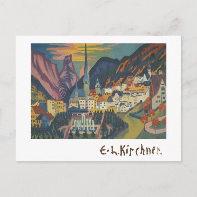 Summer in Davos by E.L. Kirchener (1925) Postcard (Front)