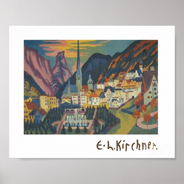 Summer in Davos by E.L. Kirchener (1925) Poster (Front)