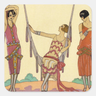 Summer in France Art Deco Stickers