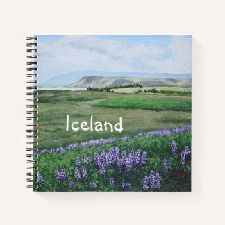 Summer in Iceland Pola.B.Alex landscape painting Notebook