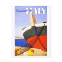 "Summer in Italy" Vintage Travel Poster