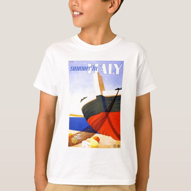 Summer in Italy Vintage Travel T-Shirt (Front)