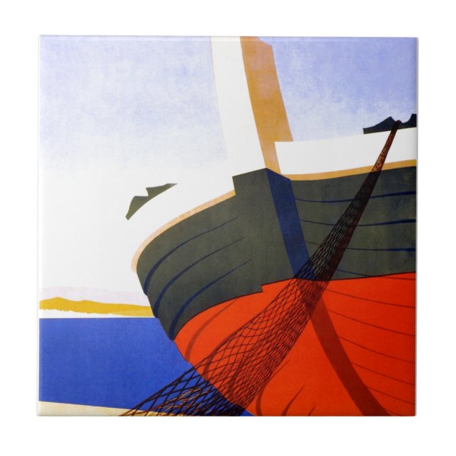 Summer in Italy Vintage Travel Tile (Front)