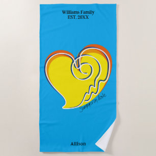 Summer in Love -Beach or Lake House-Personalised  Beach Towel
