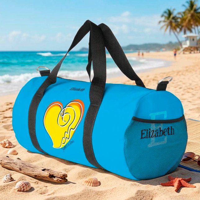 Summer in Love - Custom Name Duffle Bag (Summer in love! Summer time!)