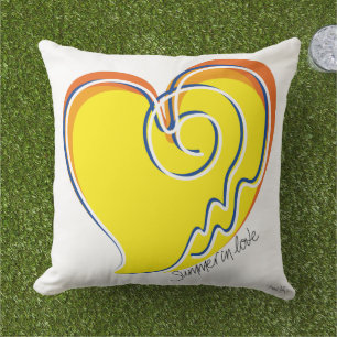 Summer in Love - Sun & Beach Heart Cushion