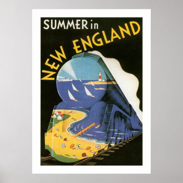 Summer In New England (white) Poster (Front)