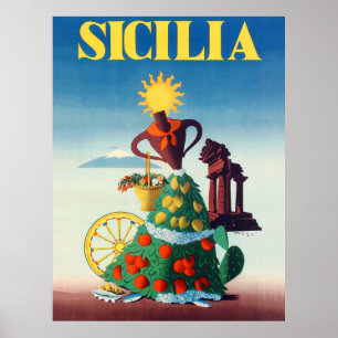 Summer in Sicily, Italy Poster