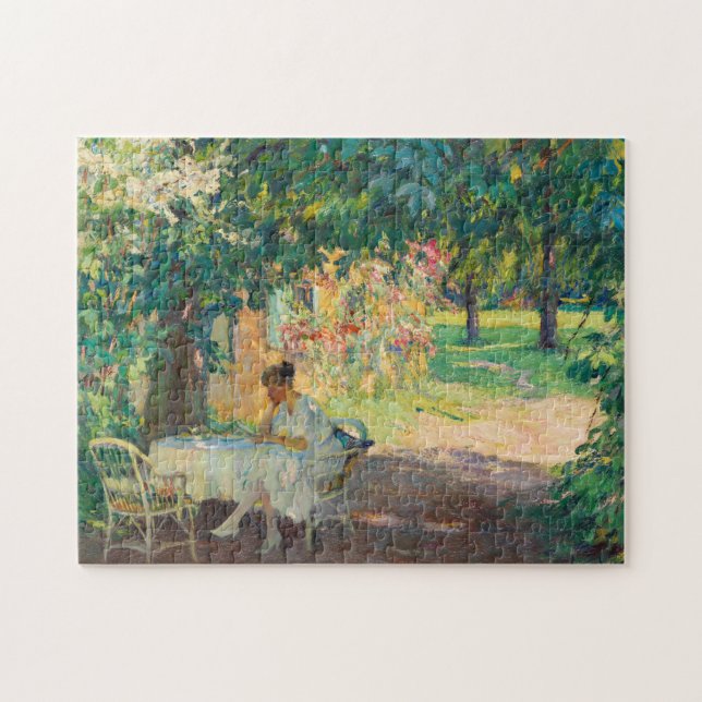 Summer in the Garden | Edward Cucuel Jigsaw Puzzle (Horizontal)