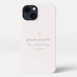 Summer Is Calling Minimal Aesthetic iPhone Case