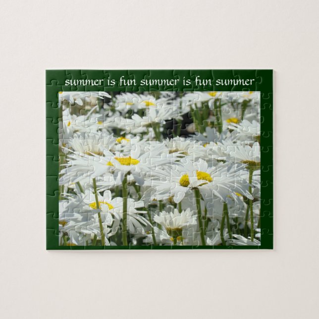 summer is fun summer is fun summer puzzles Daisies (Horizontal)