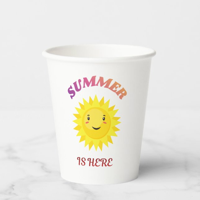 Summer is Here  Paper Cups (Front)
