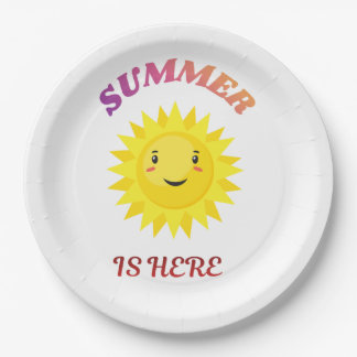 Summer is Here Paper Plate