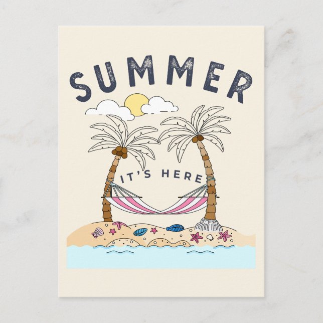 SUMMER IT’S HERE POSTCARD (Front)