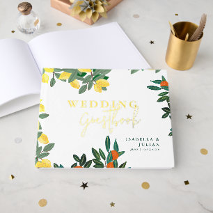 Summer Italy Fruit Wedding Guest Book