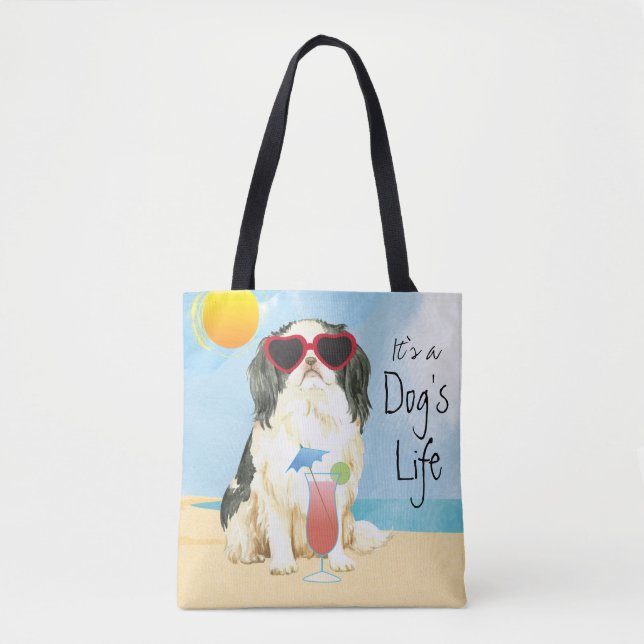 Summer Japanese Chin Tote Bag (Front)