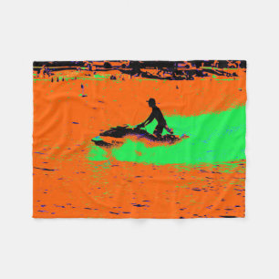 Summer Jetting - Jet Ski Fun Fleece Blanket