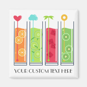 Summer Juices custom text magnet